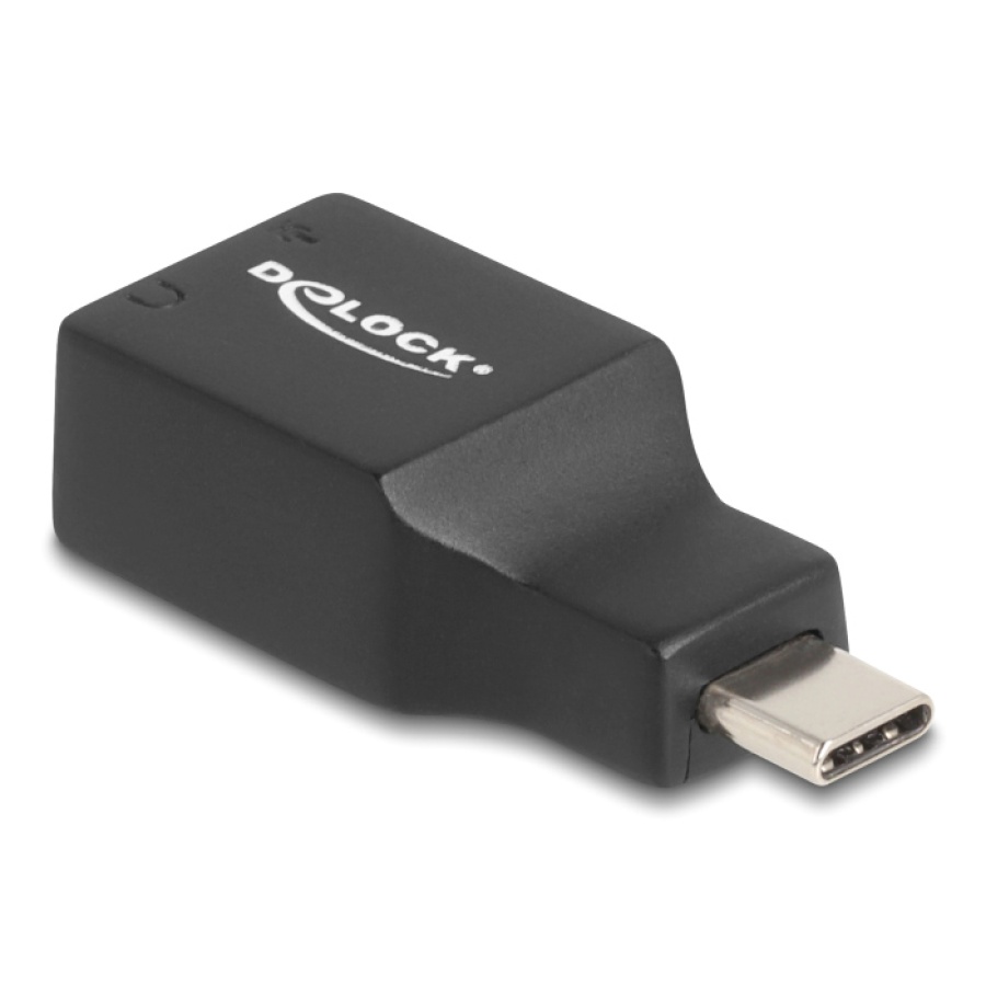 DELOCK εξωτερική κάρτα ήχου 67128, 2x 3.5mm, USB-C σύνδεση, μαύρη - Image 3