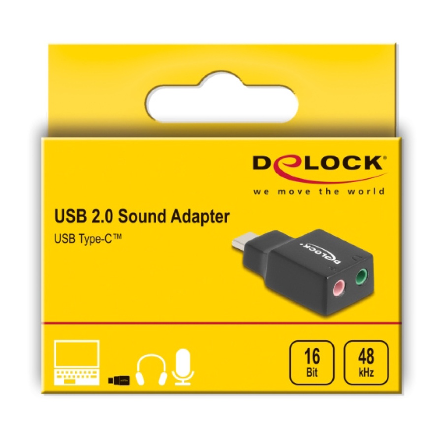 DELOCK εξωτερική κάρτα ήχου 67128, 2x 3.5mm, USB-C σύνδεση, μαύρη - Image 4