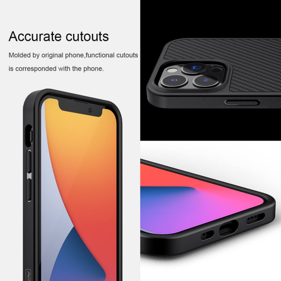NILLKIN θήκη Synthetic Fiber για Apple iPhone 13 Pro, μαύρη - Image 2