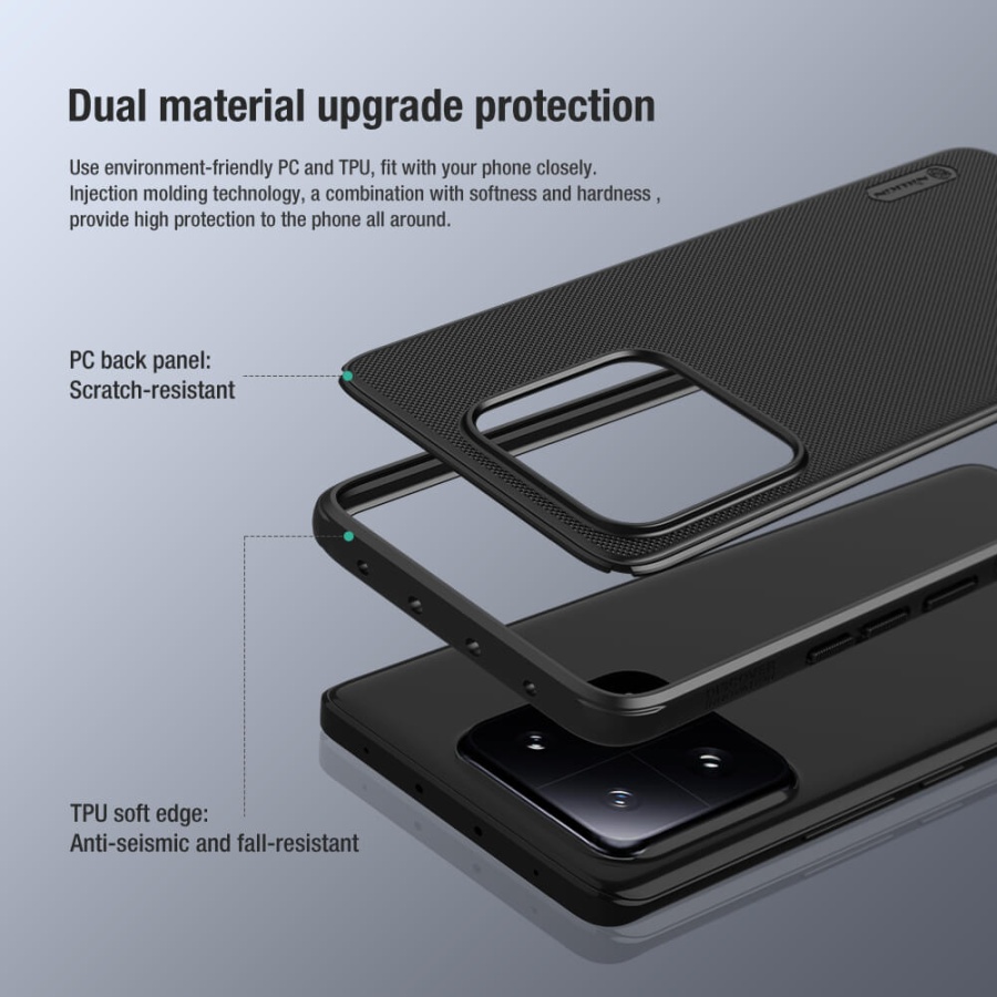 NILLKIN θήκη Super Frosted Shield Pro για Xiaomi 13 Pro, μαύρο - Image 3