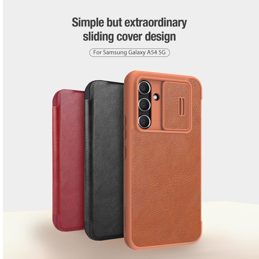 NILLKIN θήκη Qin Pro για Samsung Galaxy A54 5G, δερμάτινη, μαύρη - Image 2