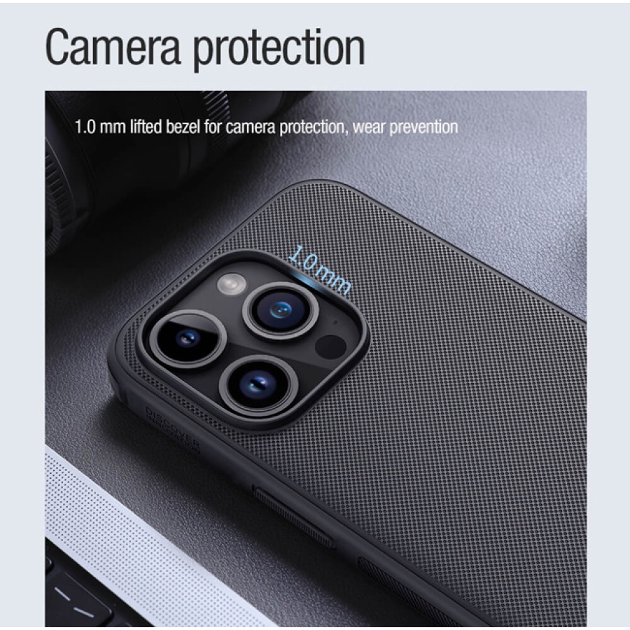 NILLKIN θήκη Super Frosted Shield Pro Magnetic για iPhone 15 Pro, μπλε - Image 3