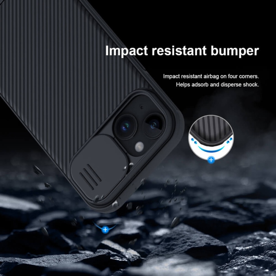NILLKIN θήκη CamShield Pro για iPhone 15, μπλε - Image 3