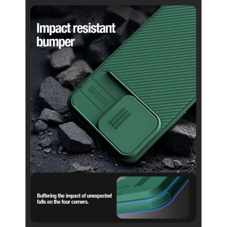 NILLKIN θήκη CamShield Pro για iPhone 15 Pro Max, πράσινη - Image 3