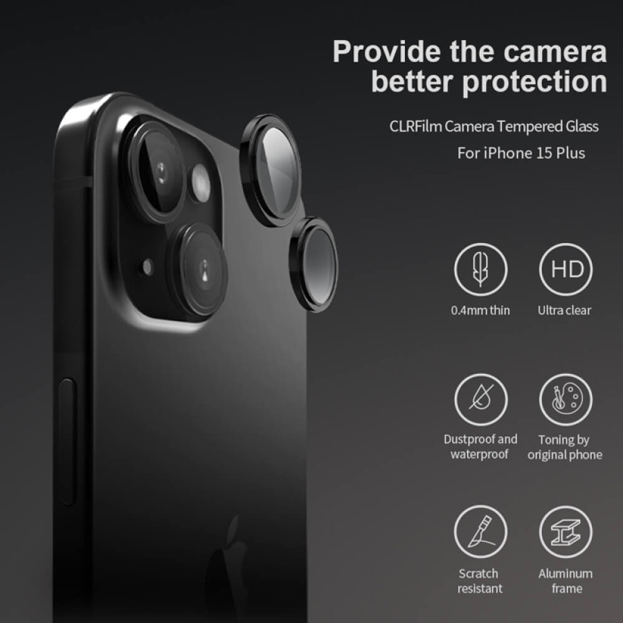 NILLKIN tempered glass CLRFilm κάμερας για iPhone 15/15 Plus - Image 2