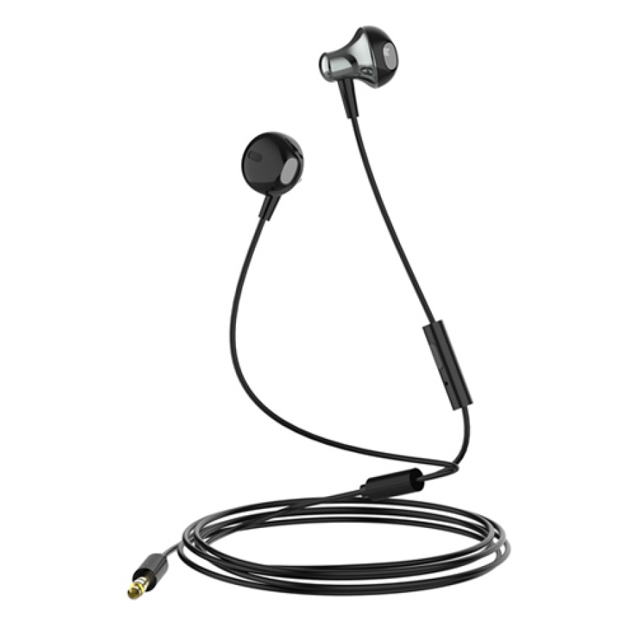 LDNIO earphones με μικρόφωνο HP08, 3.5mm σύνδεση, Φ13mm, 1.2m, γκρι - Image 3