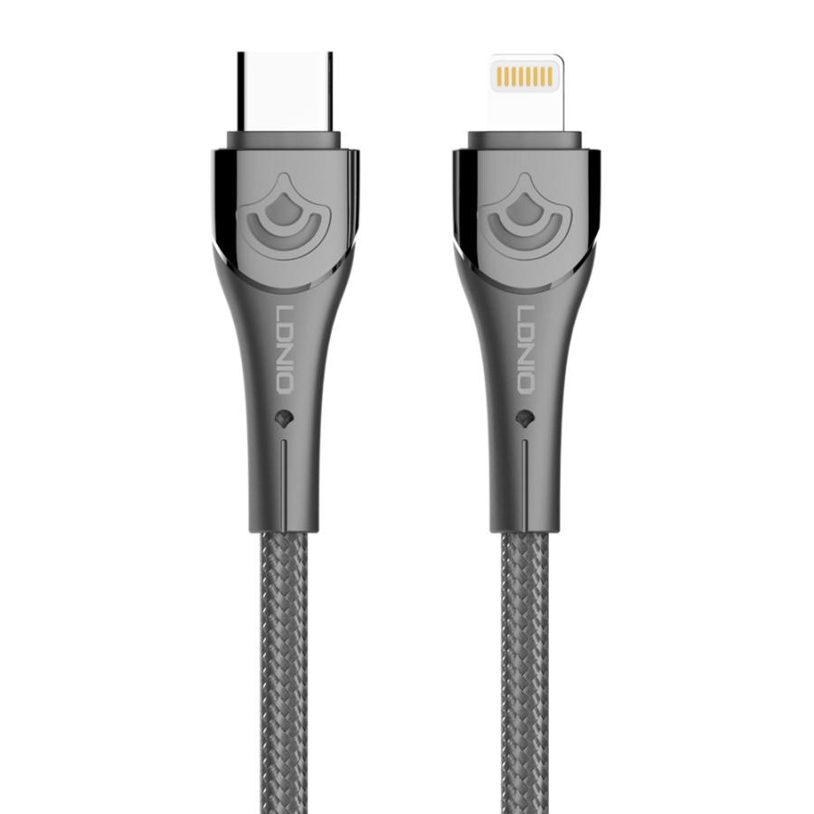 LDNIO καλώδιο Lightning σε USB-C LC861I, 30W PD, 1m, γκρι