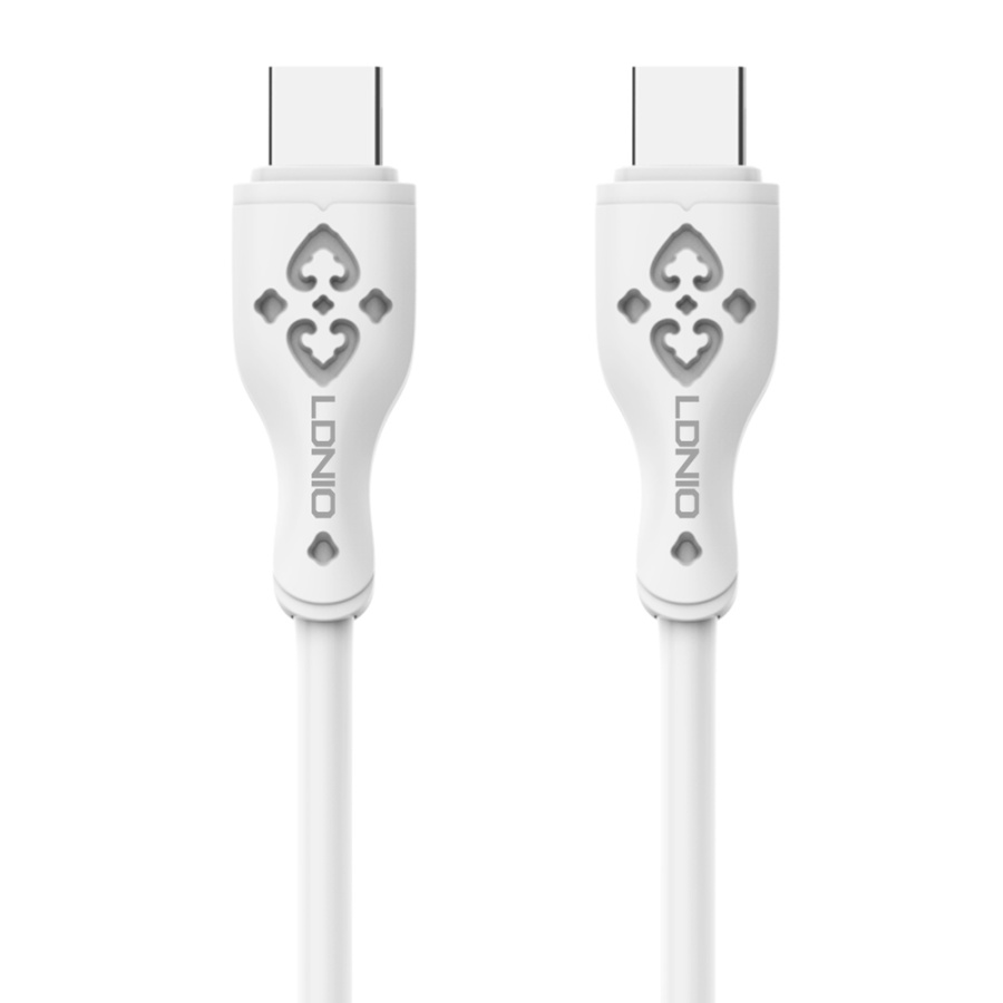 LDNIO καλώδιο USB-C σε USB-C LC812C, 65W PD, 2m, λευκό