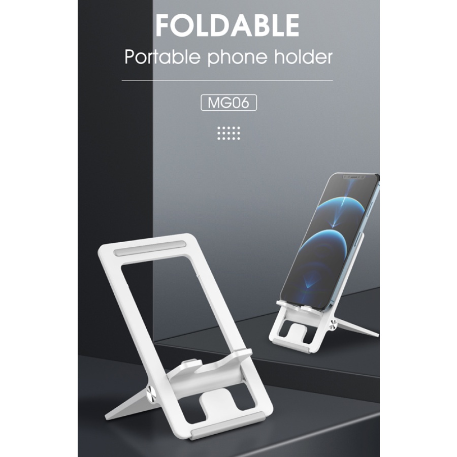 LDNIO βάση smartphone MG06, foldable, 4.7-7.2", λευκή - Image 8