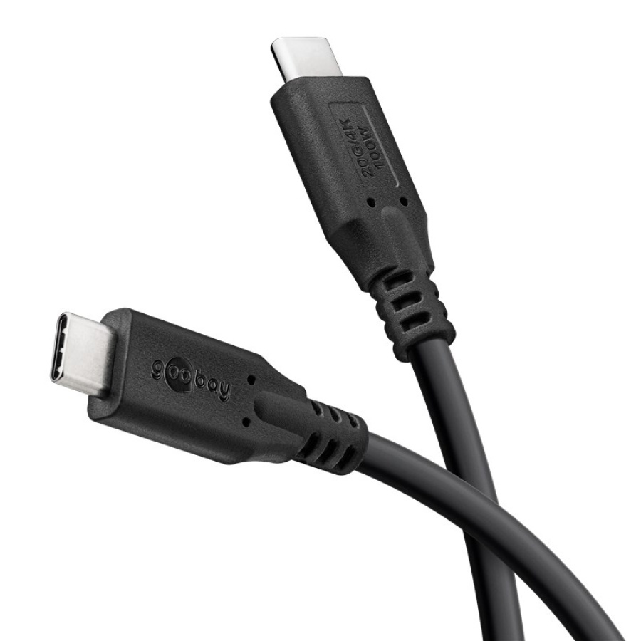 GOOBAY καλώδιο USB-C 74196, USB4, 100W, 20Gbps, 4K/60Hz, 1.5m, μαύρο - Image 7