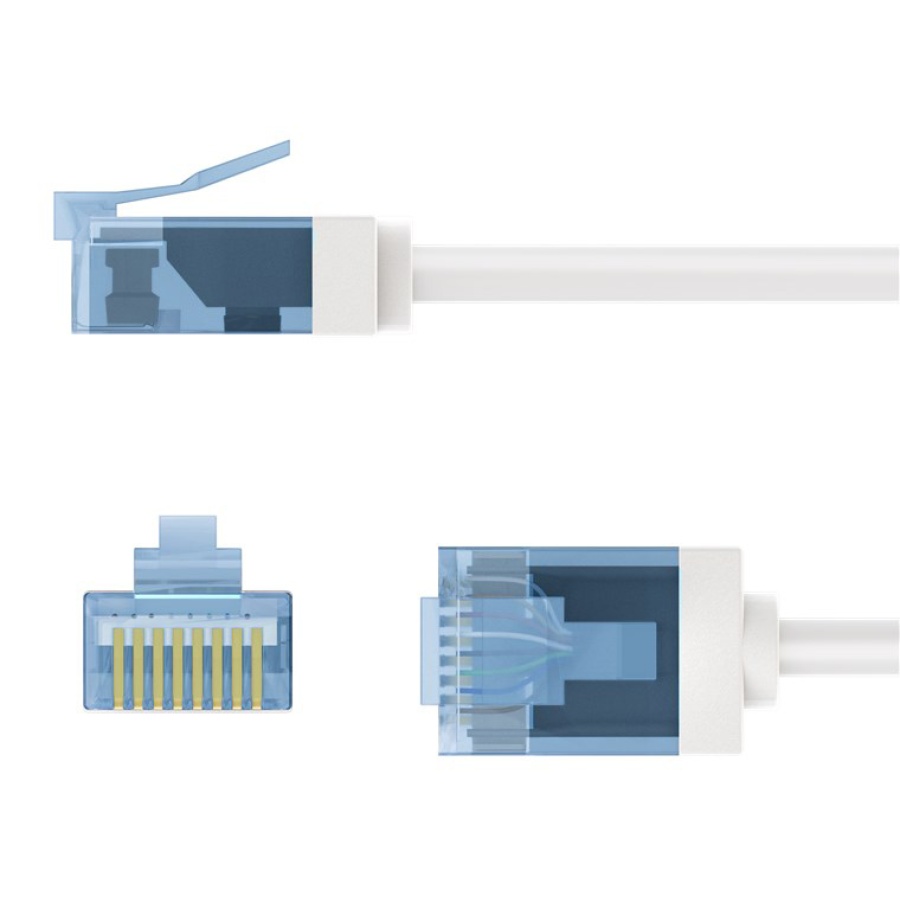 GOOBAY καλώδιο δικτύου 74284, CAT 6A U/UTP, slim, copper, 500MHz, 0.25m, λευκό - Image 7