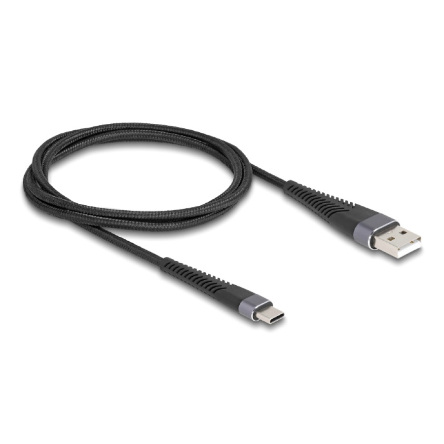 DELOCK καλώδιο USB σε USB-C 81121, 60W, 480Mbps, 1m, μαύρο - Image 2