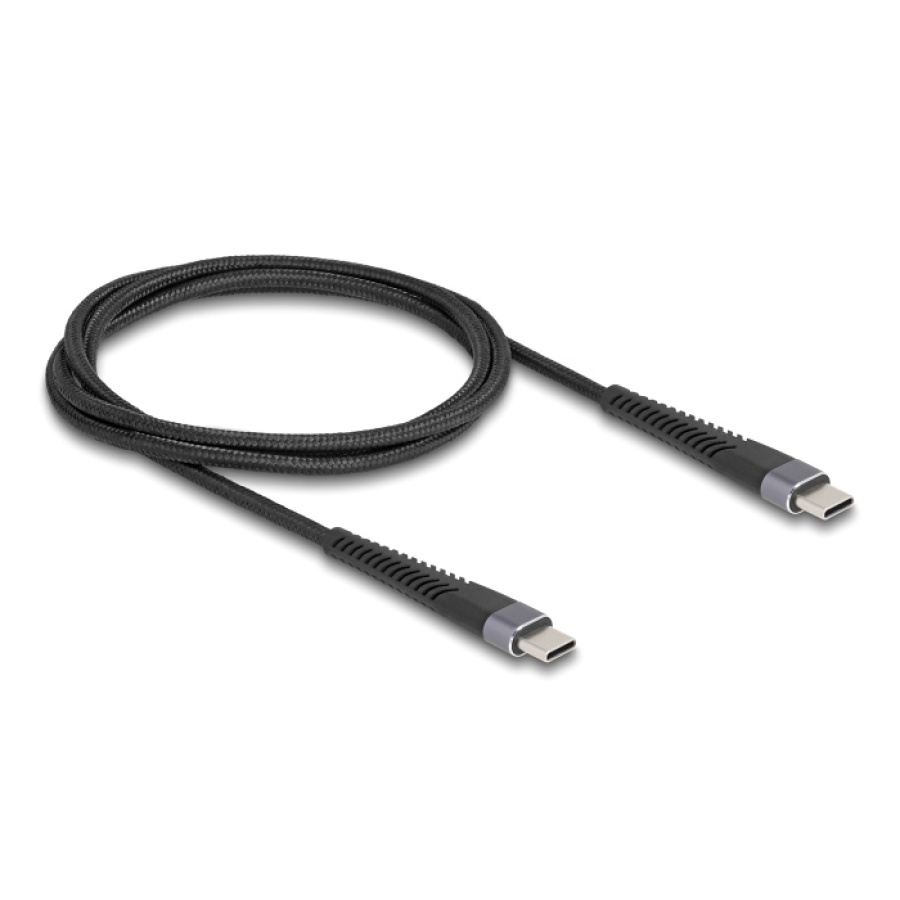 DELOCK καλώδιο USB-C 81124, 60W, 480Mbps, 1m, μαύρο - Image 2