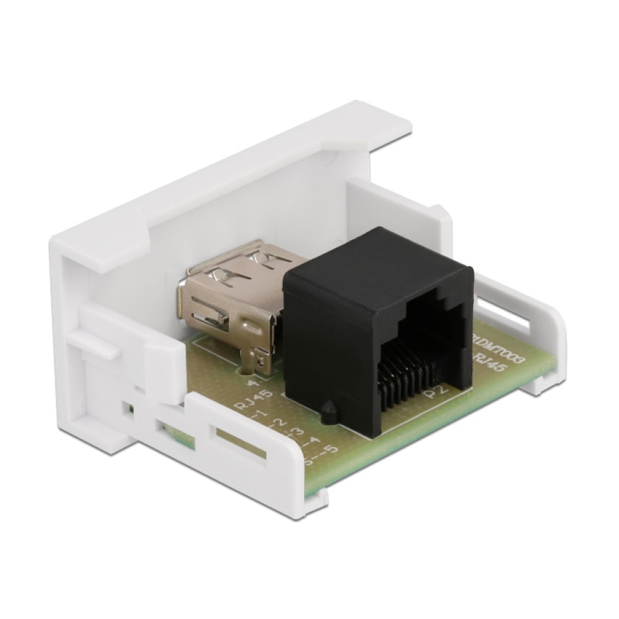 DELOCK module USB σε RJ45 Easy 45 81344, 22.5x45mm, λευκό - Image 2