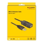 DELOCK καλώδιο USB 2.0 αρσενικό σε θηλυκό 82690, active, 20m, μαύρο - Image 3