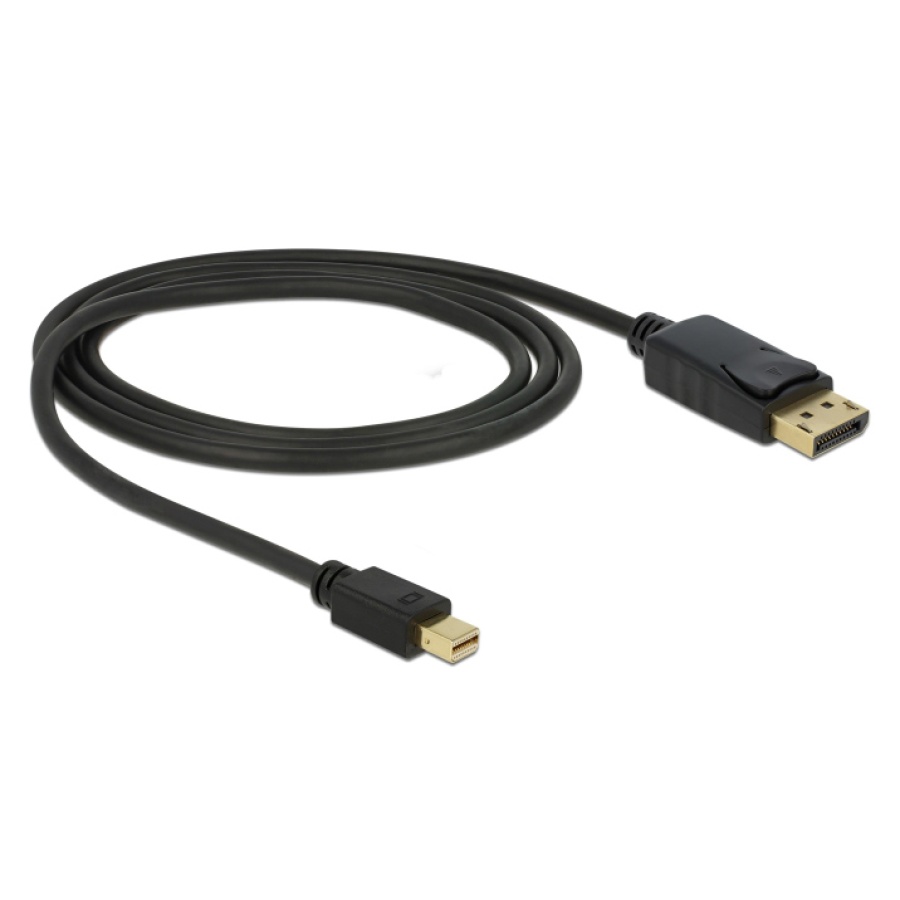 DELOCK καλώδιο mini DisplayPort σε DisplayPort 82698, 4K/60Hz, 21.6 Gbps, 1m, μαύρο - Image 2