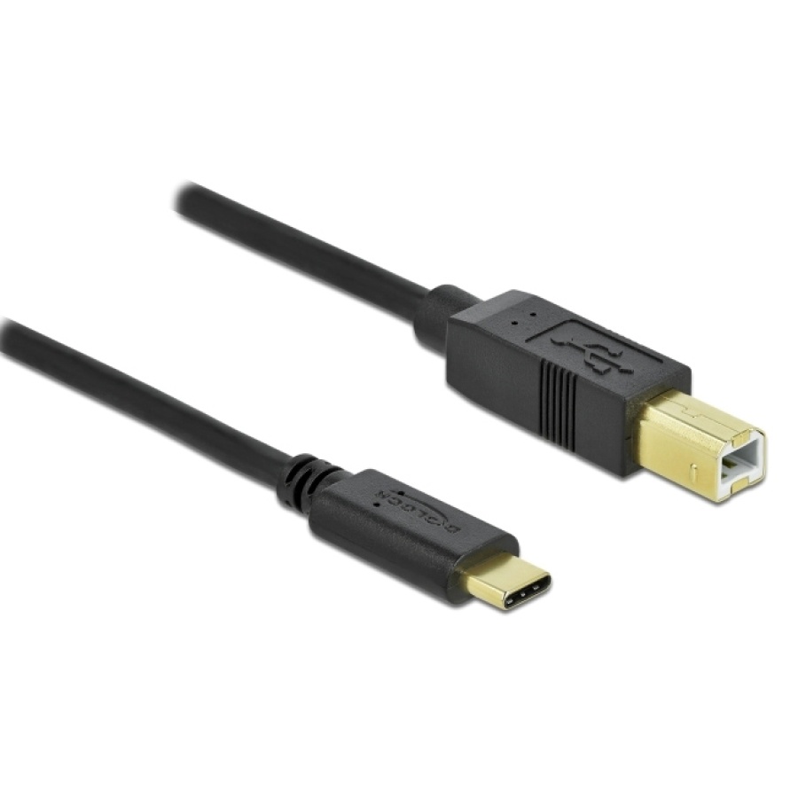 DELOCK καλώδιο USB-C σε USB Type B 83328, 0.5m, μαύρο