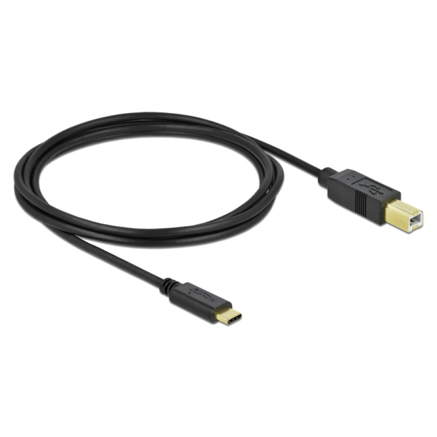 DELOCK καλώδιο USB-C σε USB Type B 83330, 2m, μαύρο - Image 2