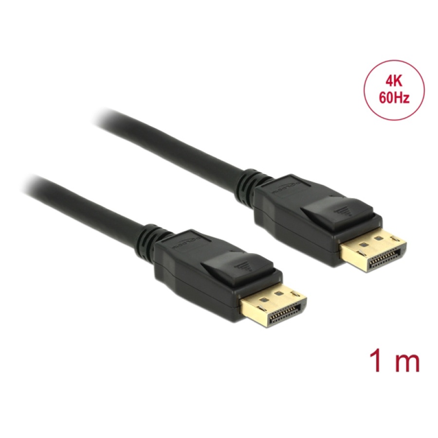 DELOCK καλώδιο DisplayPort 1.2 83805, 4K/60Hz, 21.6 Gbps, 1m, μαύρο - Image 3