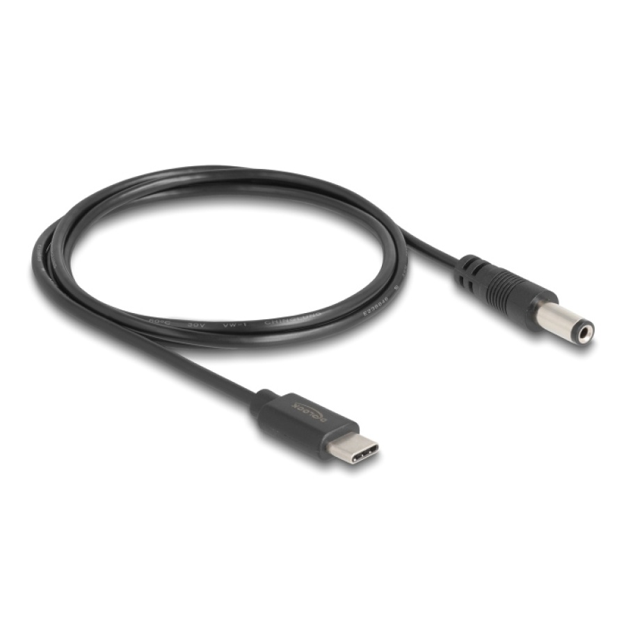 DELOCK καλώδιο USB-C σε DC 5.5 x 2.1mm 85397, 1m, μαύρο - Image 2