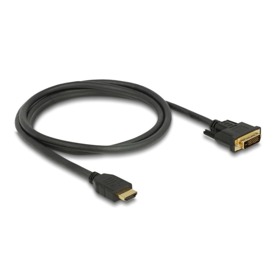 DELOCK καλώδιο HDMI σε DVI 85653, 2K/60Hz, 7.92 Gbps, 1.5m, μαύρο - Image 2