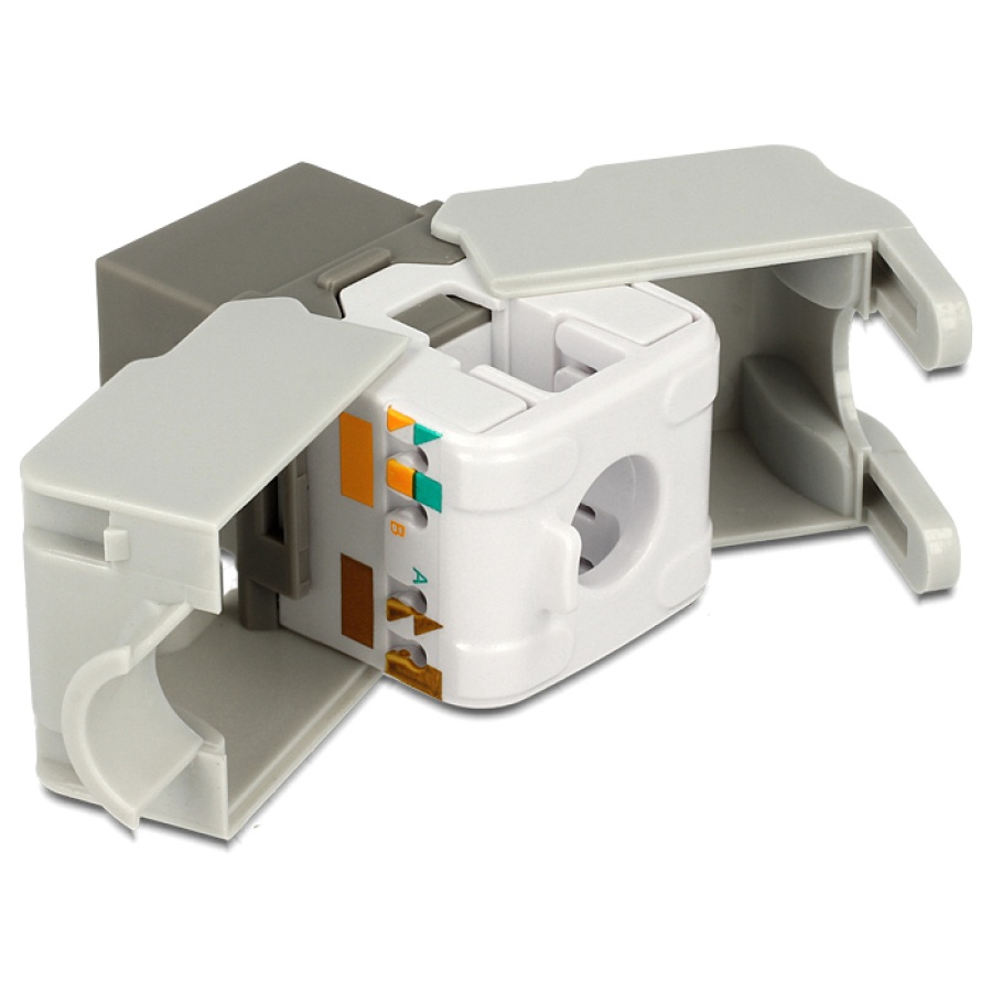 DELOCK Keystone module RJ45 86342, Cat 6 UTP, γκρι - Image 2