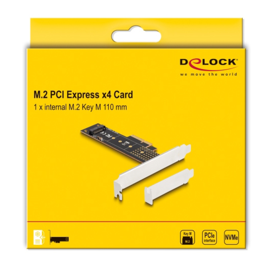 DELOCK κάρτα επέκτασης PCIe x4 σε M.2 M Key 110mm 89836, NVMe - Image 4