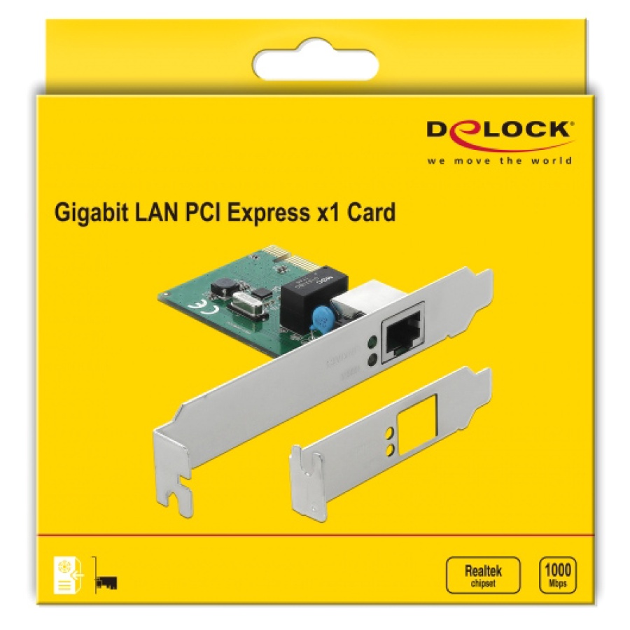 DELOCK κάρτα επέκτασης PCI Express σε RJ45 90381, 1000Mbps, low profile - Image 4