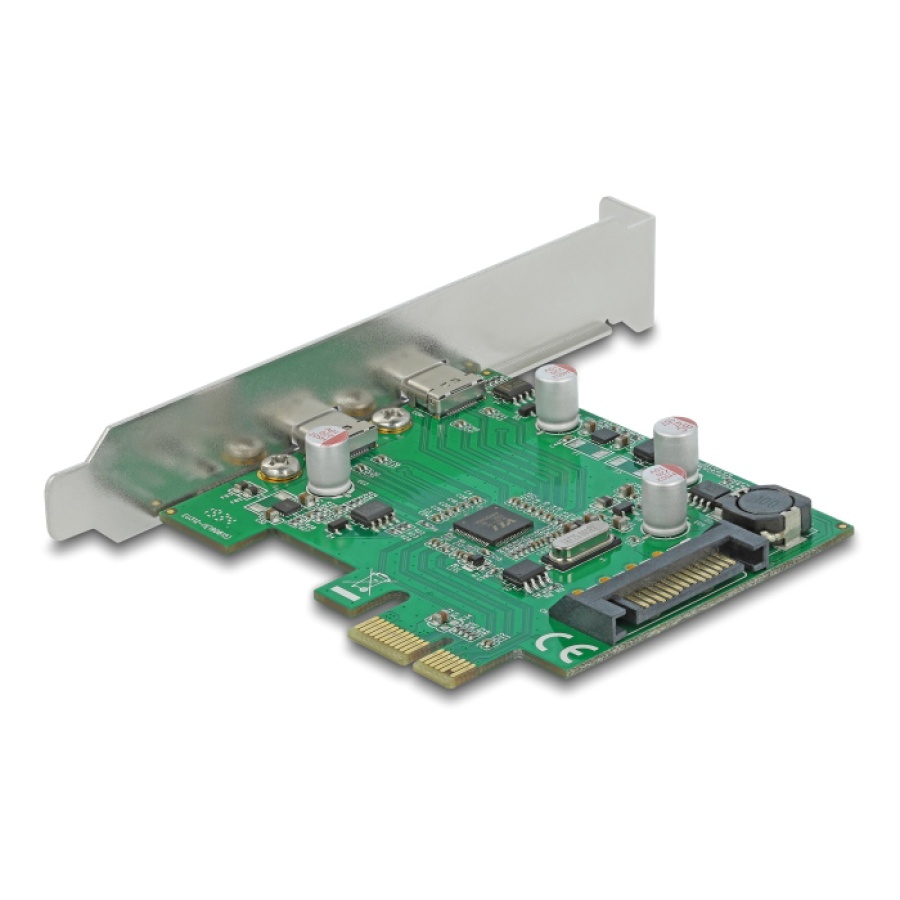 DELOCK κάρτα επέκτασης PCIe x1 σε 2x USB-C 90493, 5Gbps - Image 2