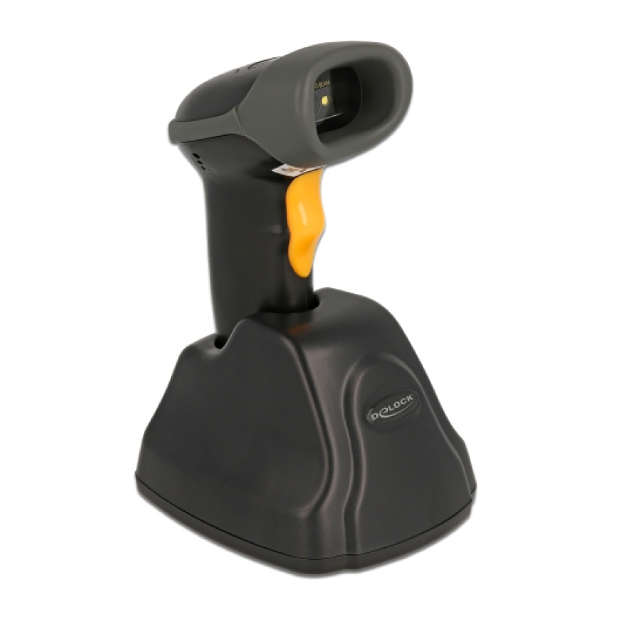 DELOCK barcode scanner 90550, 1D & 2D, ασύρματο, με βάση φόρτισης, μαύρο