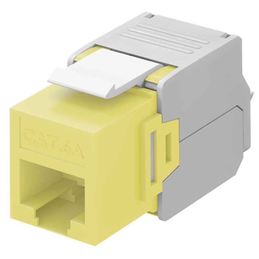 GOOBAY Keystone module RJ45 CAT 6A 90691, UTP, κίτρινο