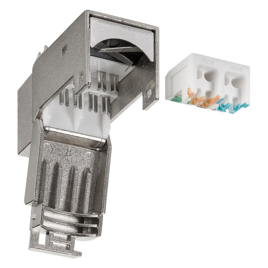 GOOBAY Keystone module RJ45 CAT 6A 90863, STP, 250 MHz, ασημί - Image 2