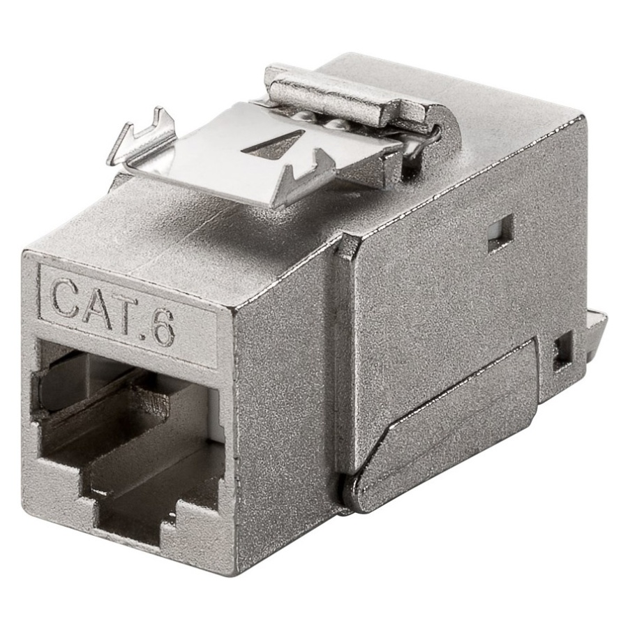 GOOBAY Keystone module RJ45 CAT 6A 90863, STP, 250 MHz, ασημί