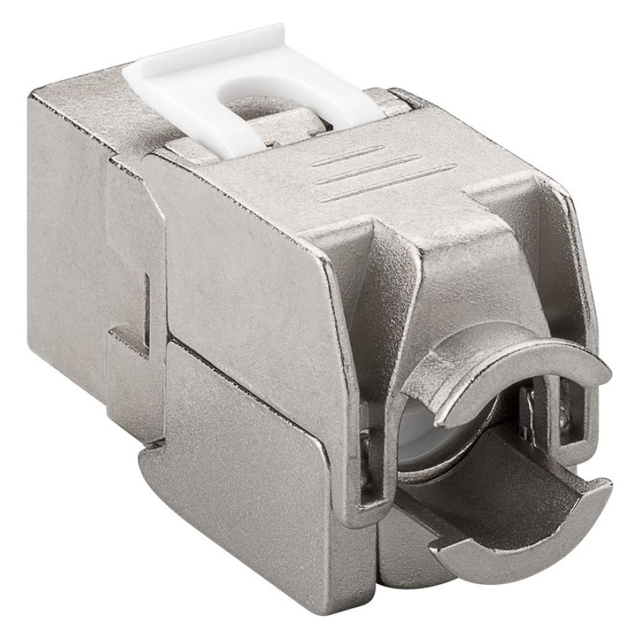 GOOBAY Keystone module RJ45 CAT 6A 90864, STP, 500 MHz, slim-line, ασημί - Image 3