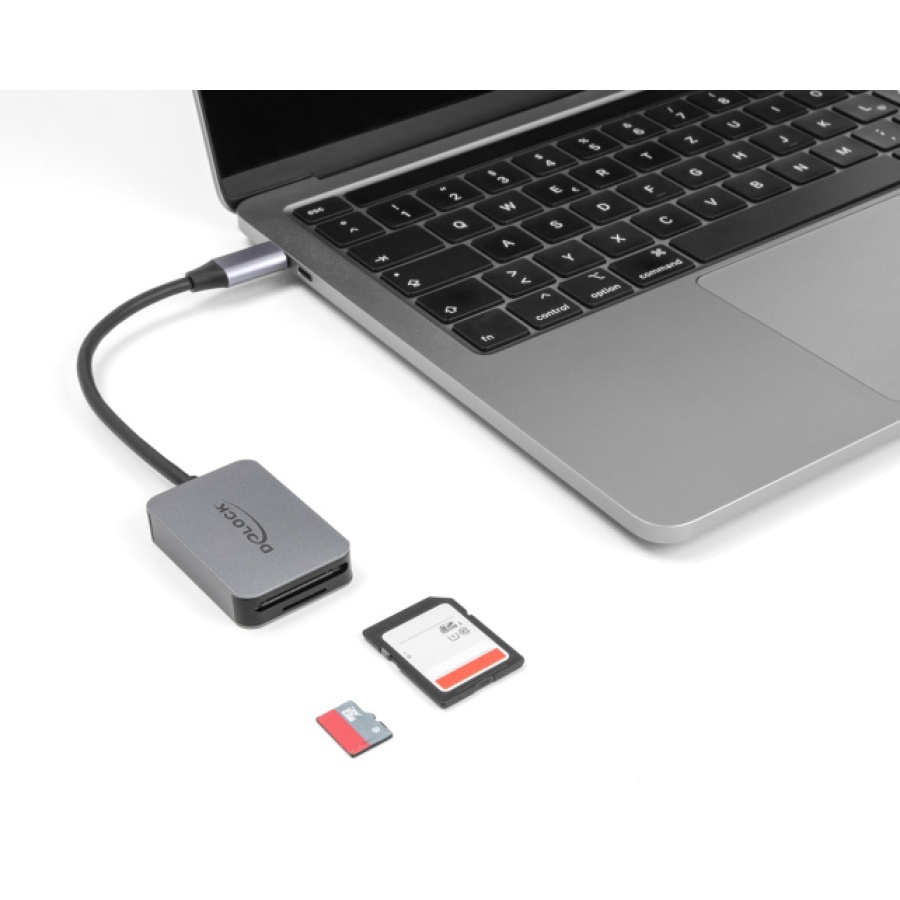 DELOCK card reader 91009 για SD & micro SD, USB-C, 5 Gbps, γκρι - Image 2