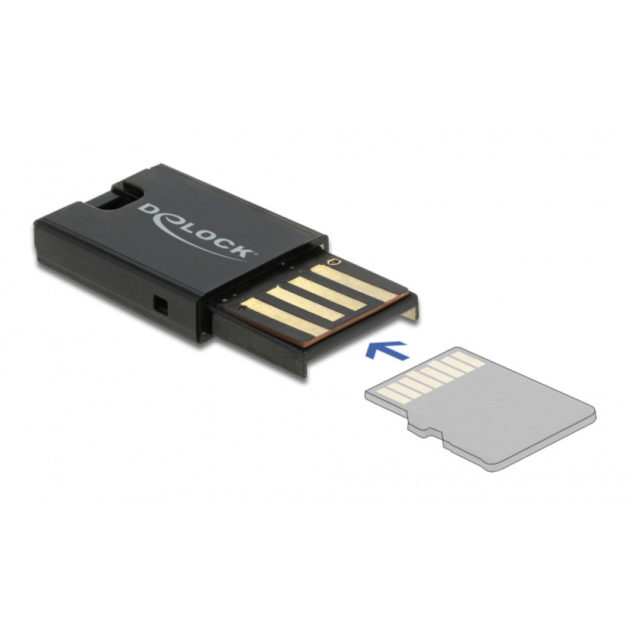 DELOCK USB card reader 91603 για κάρτες μνήμης micro SD, μαύρο - Image 2