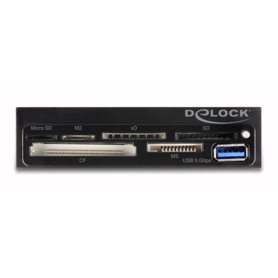 DELOCK USB 19-pin card reader 91759, CF/SD/micro SD/xD/MS/M2/USB, 5Gbps - Image 2