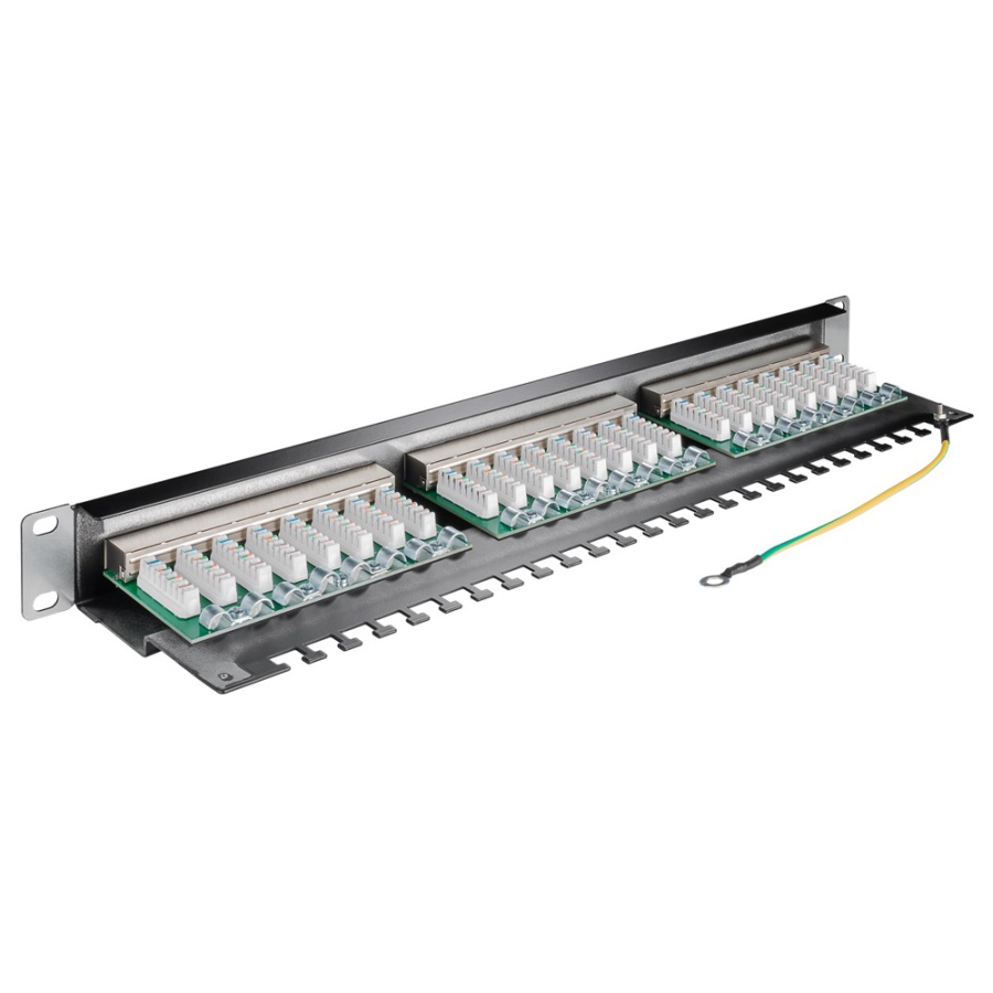 GOOBAY patch panel 93048 19"/1U, 24x ports, CAT 6 STP, μαύρo - Image 2