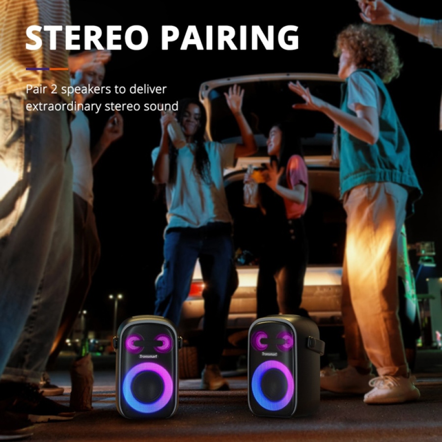 TRONSMART φορητό ηχείο Halo 110 με μικρόφωνο, 60W, 12000mAh, LED, μαύρο - Image 4