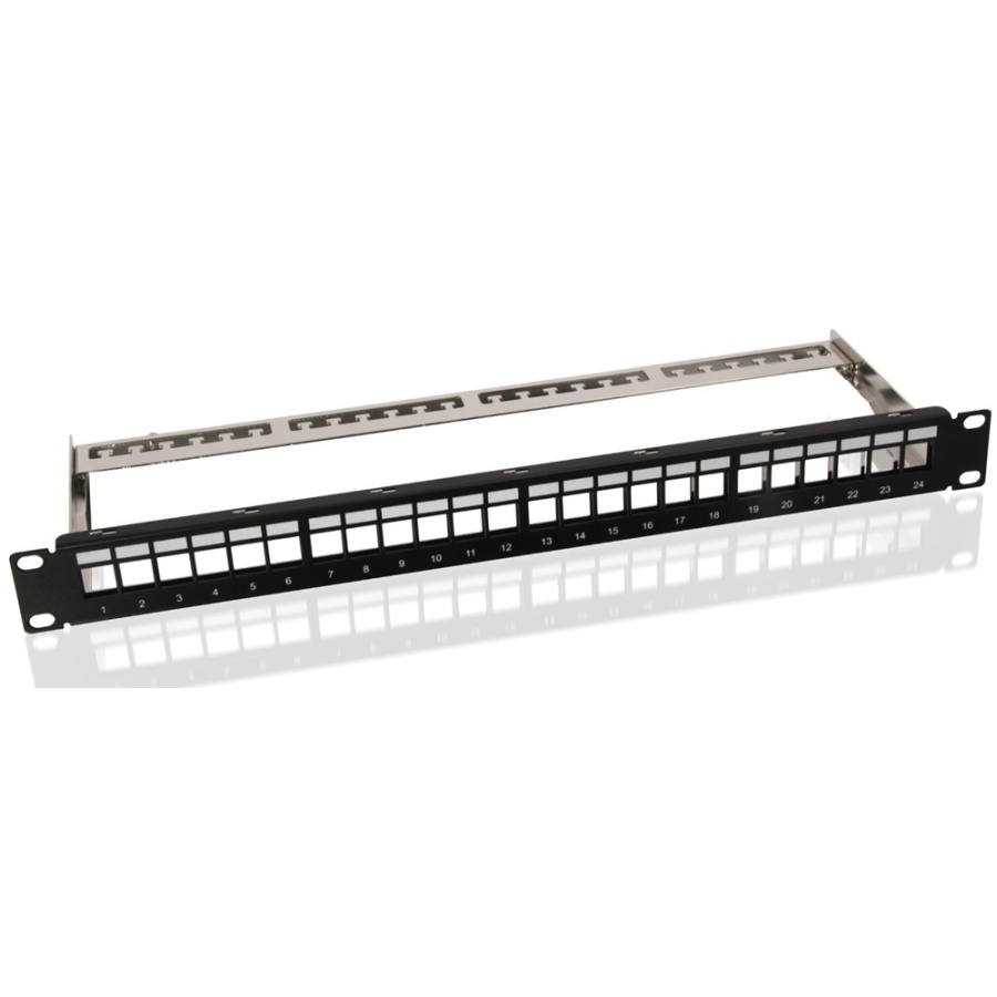 GOOBAY Keystone patch panel 95336 με 24 modules, 19"/1U, 24 ports, μαύρo - Image 3