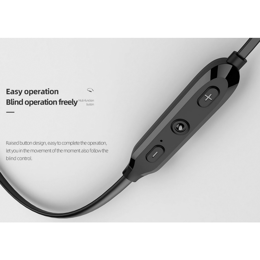 CELEBRAT earphones A19 με μαγνήτη, Bluetooth, 10mm, 110mAh, μαύρα - Image 4