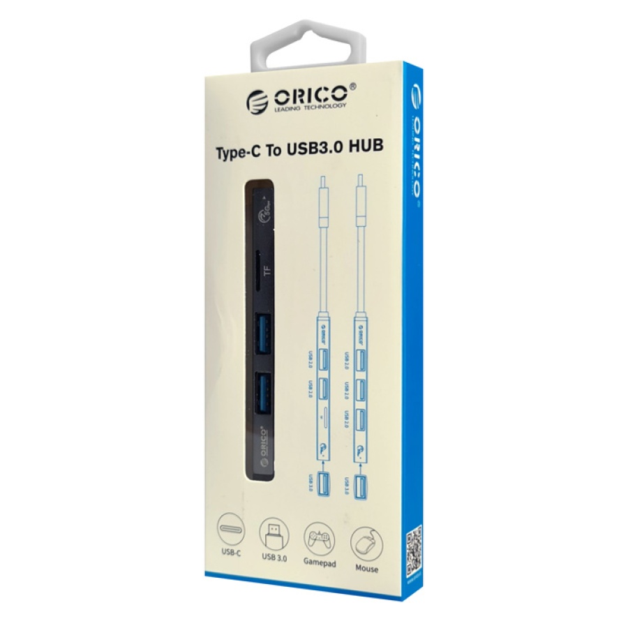 ORICO USB hub AH-12F με card reader, 3 θυρών, 5Gbps, USB-C σύνδεση, γκρι - Image 3