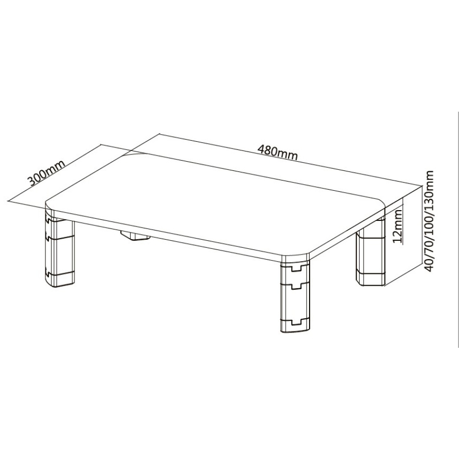 BRATECK Επιτραπέζια βάση AMS-6 για οθόνη 17"-32", 20kg - Image 5