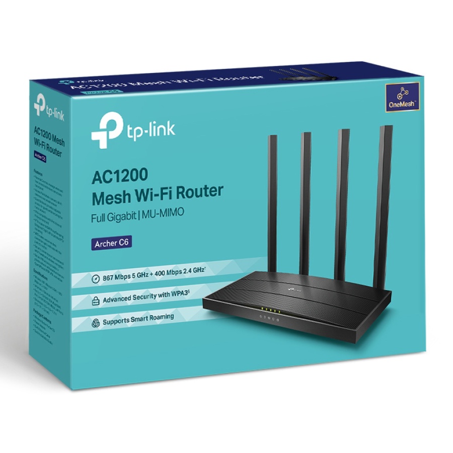 TP-LINK Router Archer C6, Wi-Fi 1200Mbps AC1200, MU-MIMO, Ver. 4.0 - Image 4