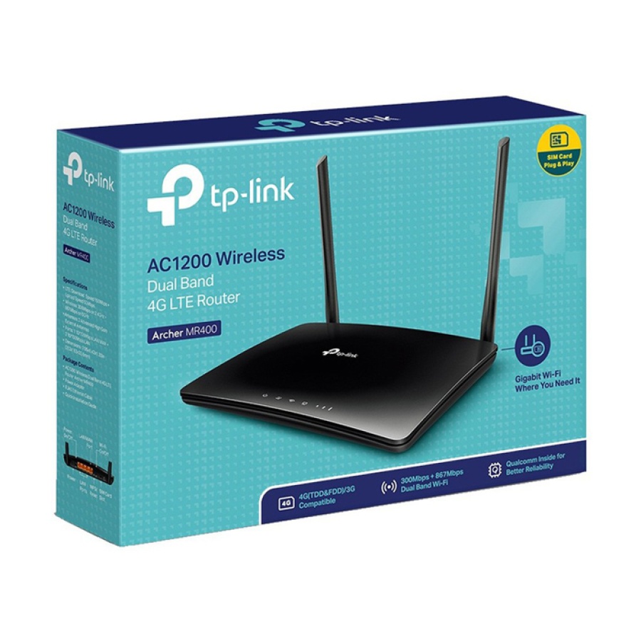 TP-LINK router Archer MR400, 4G LTE, Wi-Fi 1200Mbps AC1200, Ver. 2.0 - Image 4