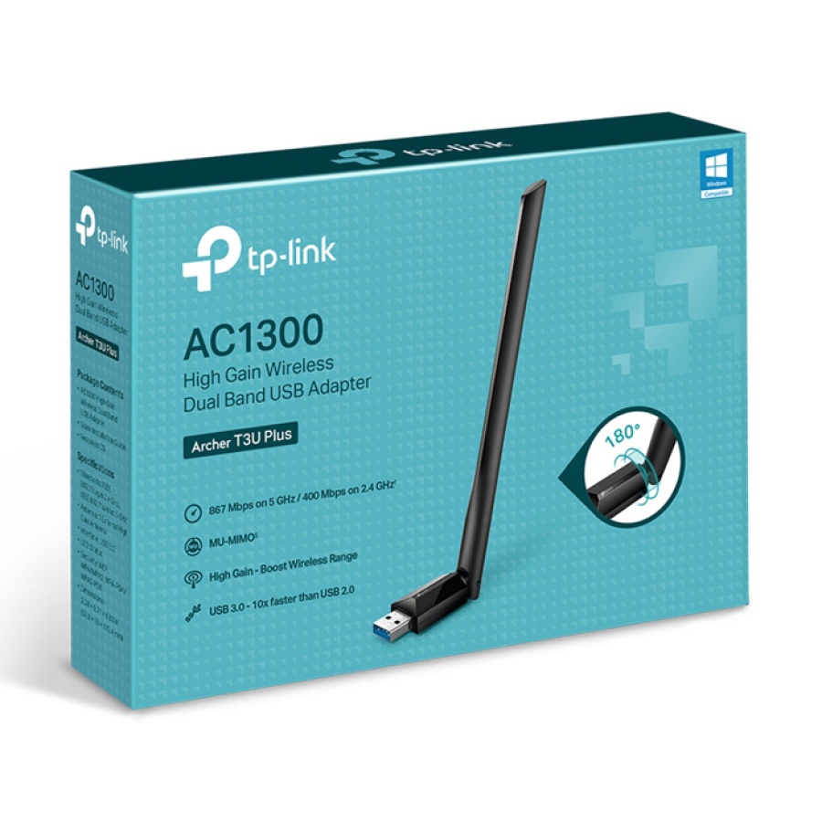 TP-LINK ασύρματος USB αντάπτορας δικτύου Archer T3U Plus, 1300Mbps, V.1 - Image 4