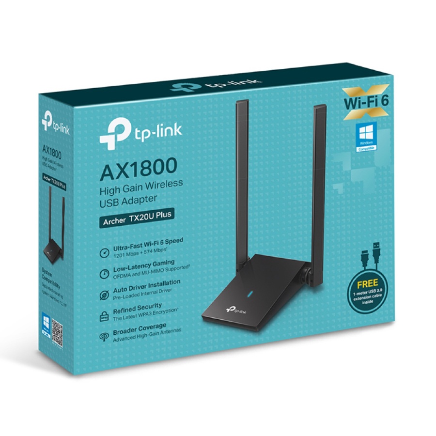 TP-LINK ασύρματος USB αντάπτορας δικτύου Archer TX20U Plus, 1800Mbps V.1 - Image 6