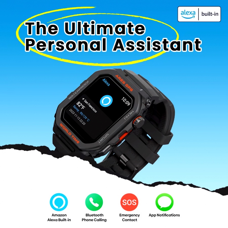 ZEBLAZE smartwatch Ares GPS, heart rate, 1.75" IPS, GPS, 3 ATM, μαύρο - Image 5