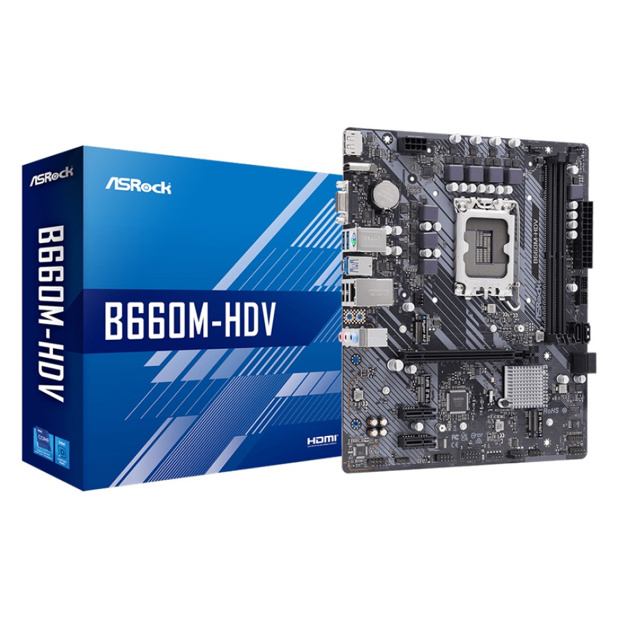 ASROCK μητρική B660M-HDV, 2x DDR4, s1700, USB 3.2 Gen1, mATX - Image 3