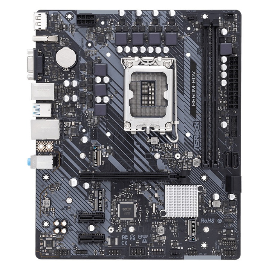 ASROCK μητρική B660M-HDV, 2x DDR4, s1700, USB 3.2 Gen1, mATX - Image 4